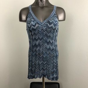 White House Black Market Chevron Tunic Top